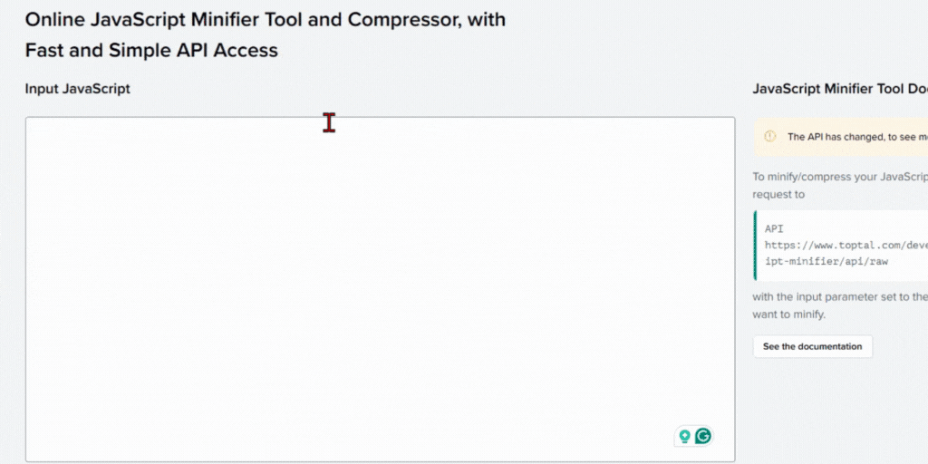 js minification by toptal